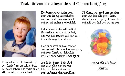 Här är tackkortet som vi skickade till dom som inte täcktes av VK och VF.